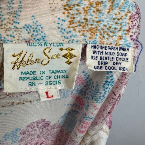 Helen Sue Vintage 80's Button Down Pointed Collar Women's L - Picture 7 of 7